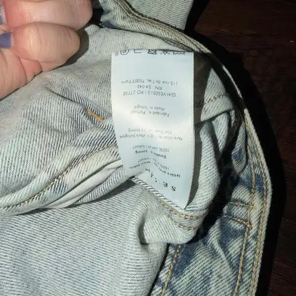 Sézane Denim Jacket Size 40 FR - Picture 4 of 6